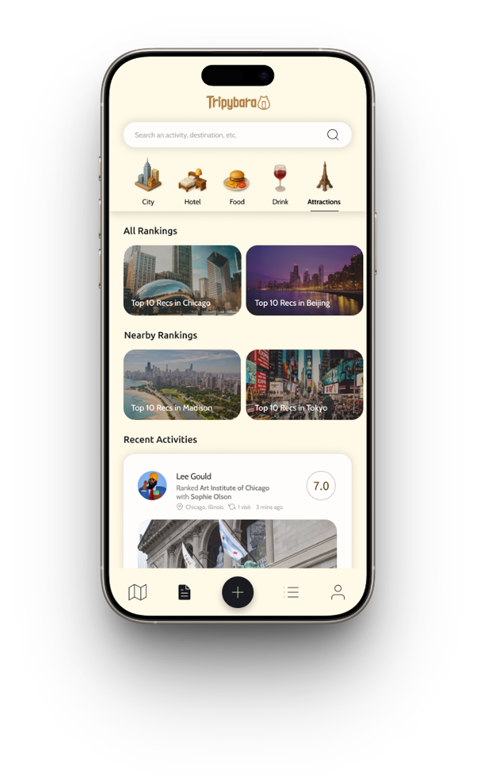 Tripybara App Interface